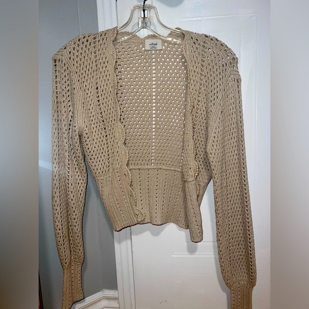 Aritzia Wilfred Crochet Cardigan